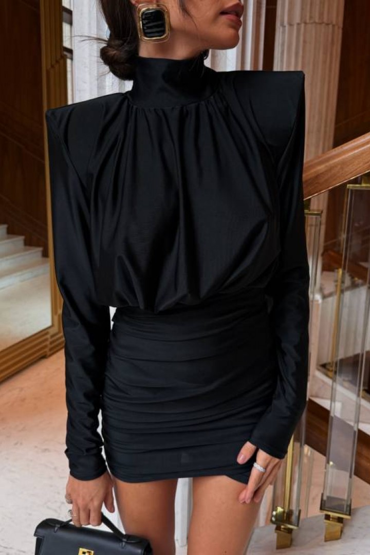 Платье с высоким горлом INNA-757A500