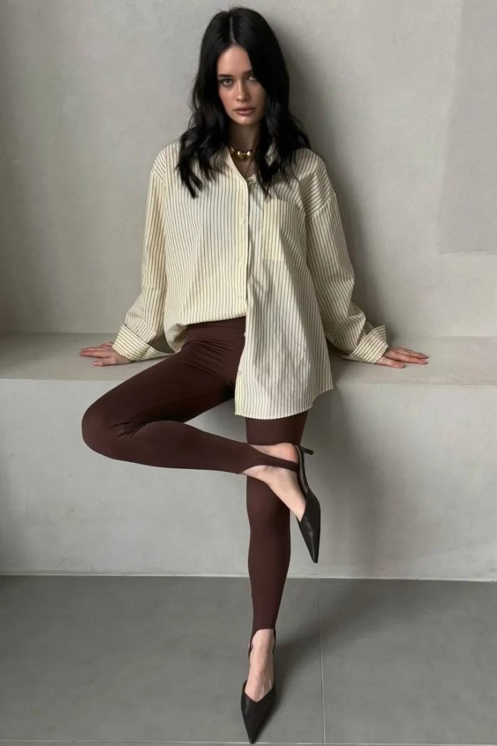 Леггинсы с штрибками IMMA-433A360