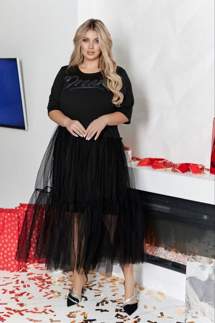 Платье с фатином VOJ-1053A700