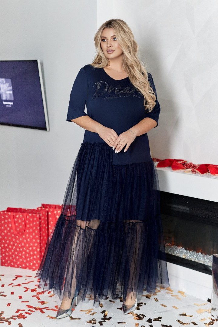 Платье с фатином VOJ-1053A700