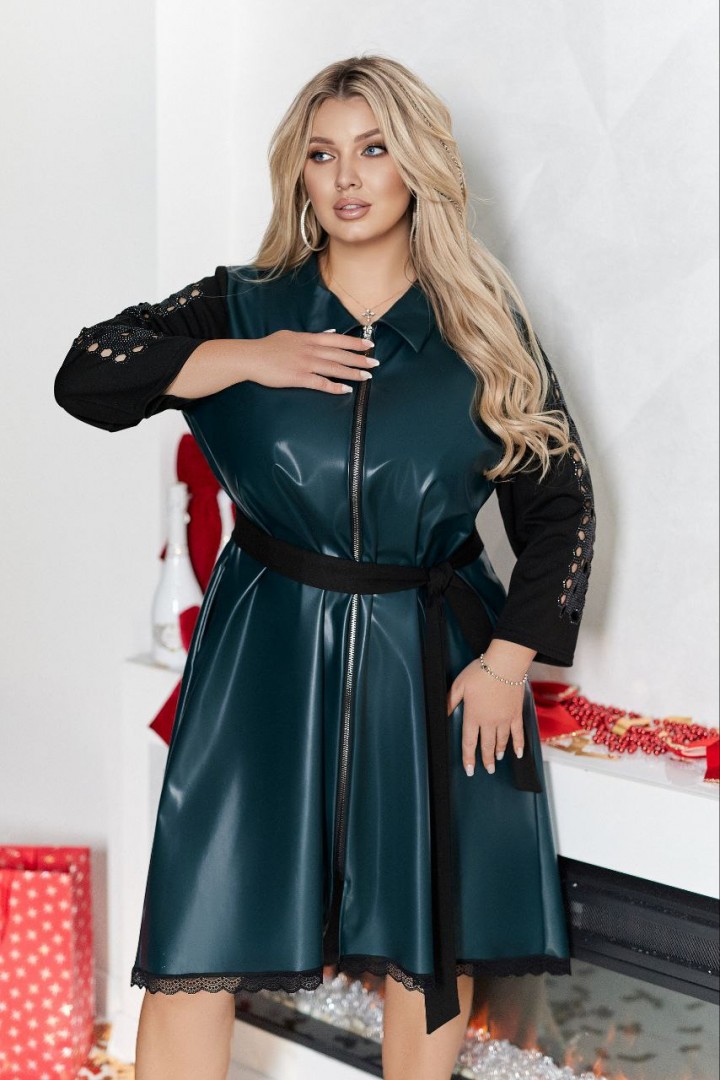 Сукня еко - шкіра трапеція VOJ-1057A750