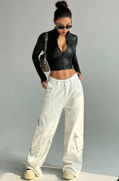 Топ из экокожи DMP-R1874A300