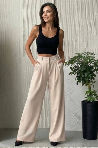 Стильні широкі штани IO-645A420 Стильні широкі штани IO-645A420