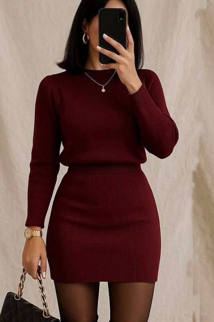 Елегантна трикотажна сукня DMP-A7204A380