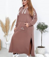 Платье худи с капюшоном длинное MOV-5015A820