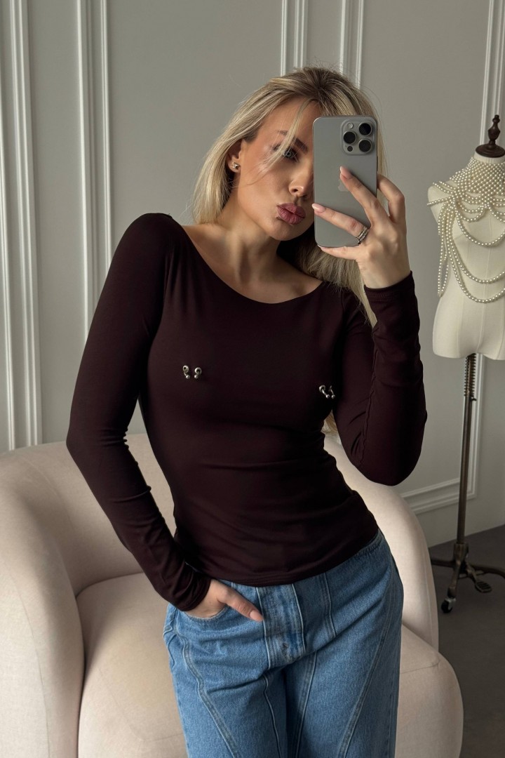 Лонгслив с пирсингом IN-2081A550