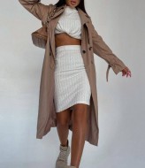 Кожаный плащ AP-558A820