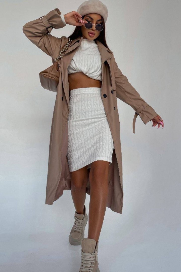 Кожаный плащ AP-558A820