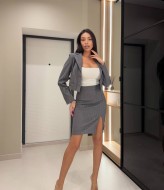 Костюм с укороченным пиджаком и юбкой DAD-247A670