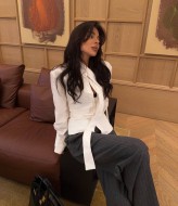 Рубашка с корсетной шнуровкой на спине INNA-589A450