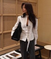 Рубашка с корсетной шнуровкой на спине INNA-589A450