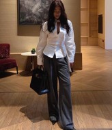 Рубашка с корсетной шнуровкой на спине INNA-589A450