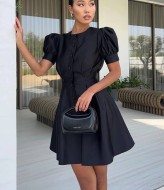 Утонченное платье с жемчужными пуговицами INNA-550A480