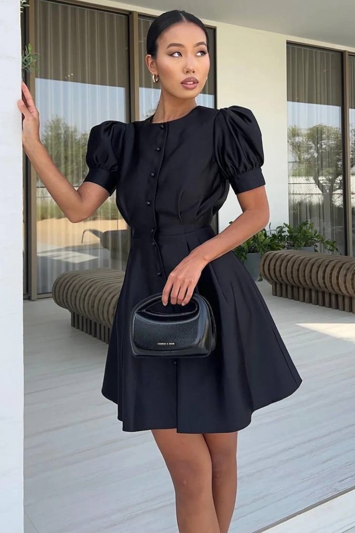 Утонченное платье с жемчужными пуговицами INNA-550A480