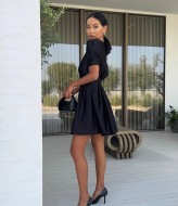 Утонченное платье с жемчужными пуговицами INNA-550A480