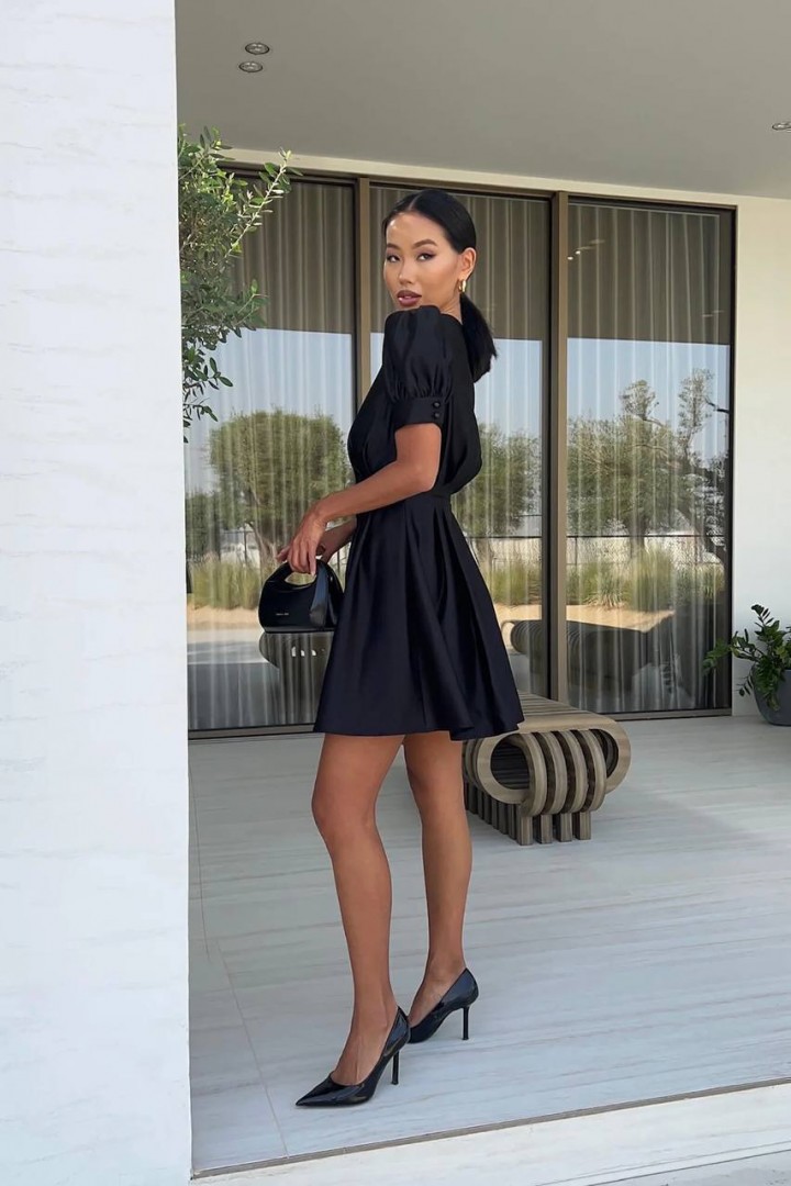 Утонченное платье с жемчужными пуговицами INNA-550A480