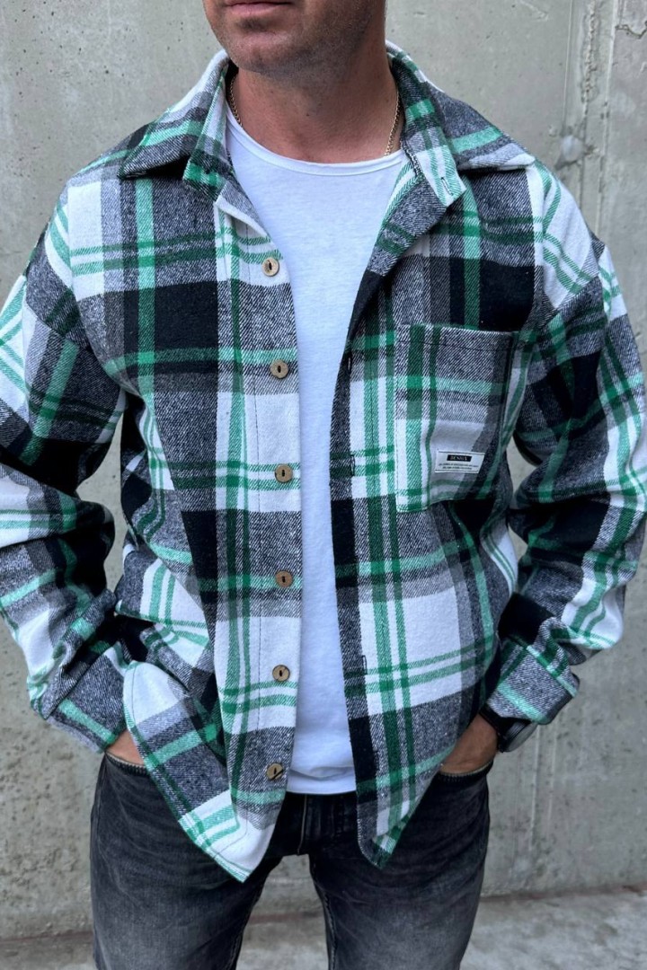 Мужская рубашка в клетку LSA-744A480