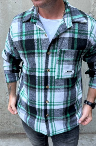 Мужская рубашка в клетку LSA-744A480