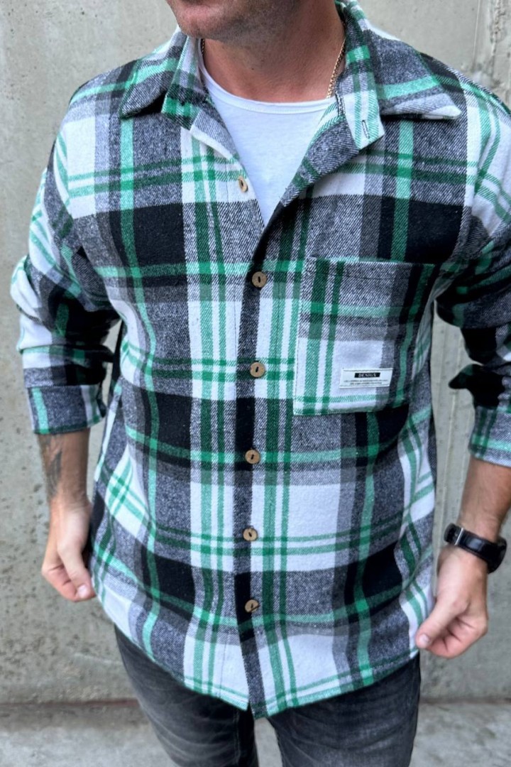 Мужская рубашка в клетку LSA-744A480