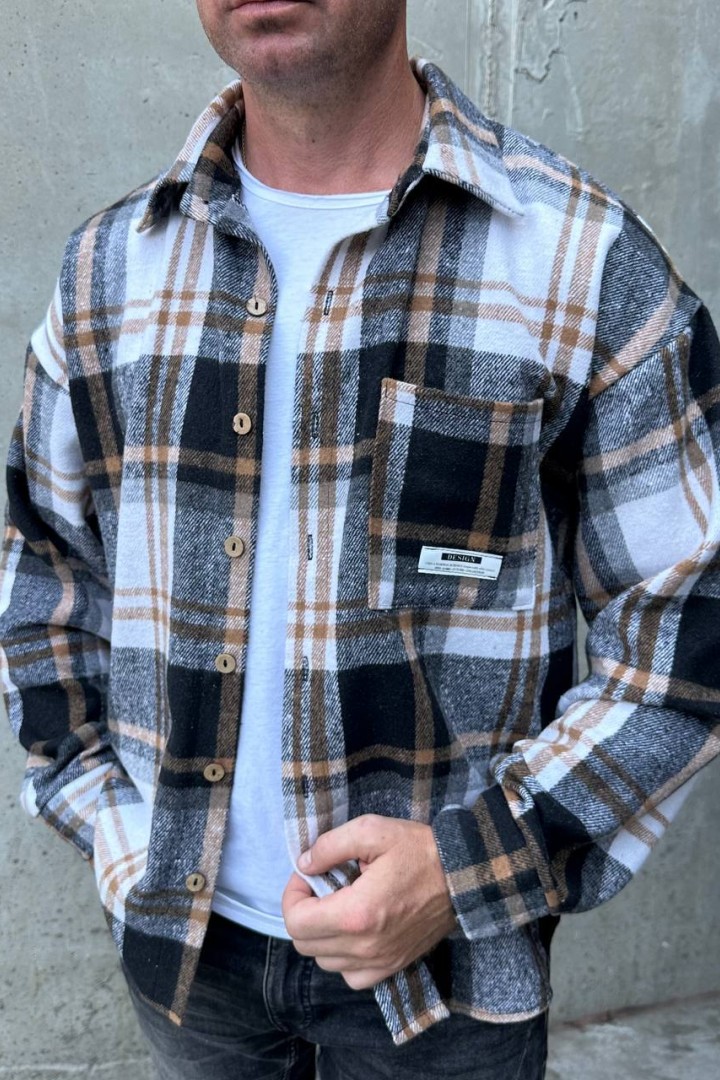 Мужская рубашка в клетку LSA-744A480