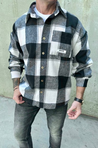 Мужская рубашка в клетку LSA-744A480
