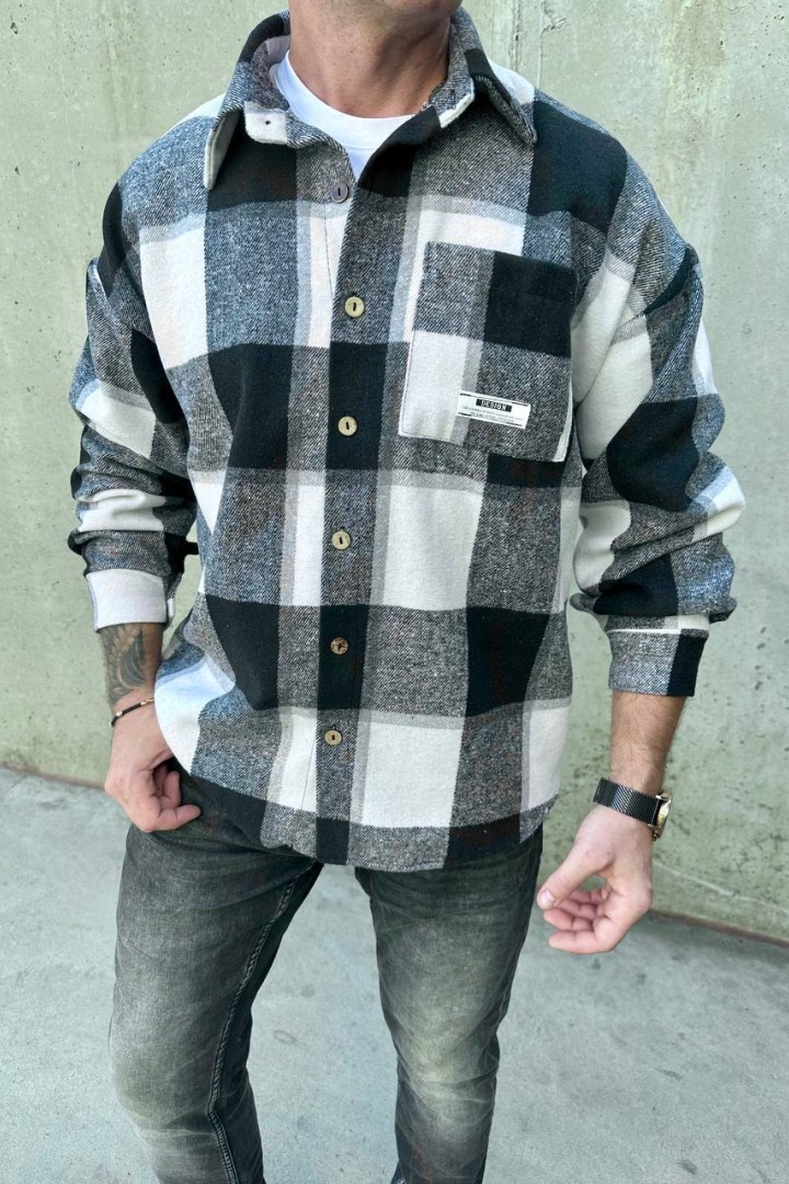 Мужская рубашка в клетку LSA-744A480