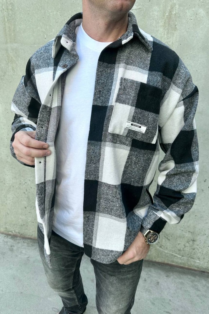 Мужская рубашка в клетку LSA-744A480