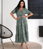 Платье с имитацией запаха MIK-1620A370