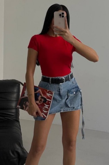 Однотонная футболка MIK-4207A159