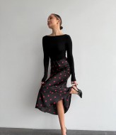 Шелковая юбка миди MIK-8067A430