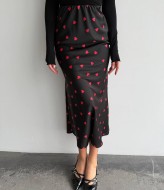 Шелковая юбка миди MIK-8067A430