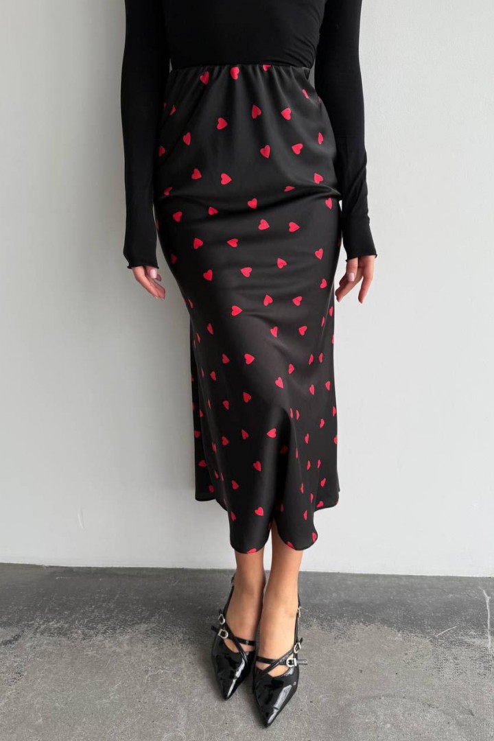 Шелковая юбка миди MIK-8067A430