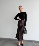 Шелковая юбка миди MIK-8067A430