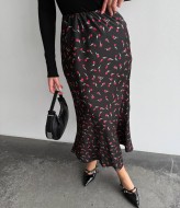 Шелковая юбка миди MIK-8067A430