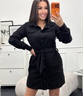 Вельветова сукня з поясом XOF-7011A470