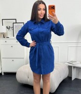 Вельветова сукня з поясом XOF-7011A470