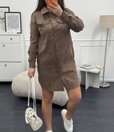 Вельветова сукня з поясом XOF-7011A470