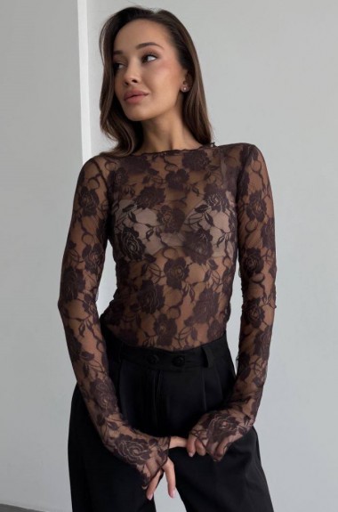 Гіпюровий лонгслив VSH-888A370