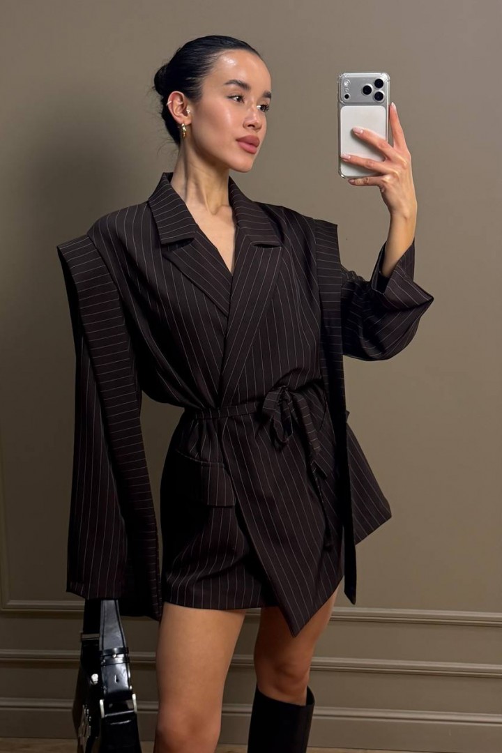 Платье – пиджак в полоску MUS-070A750