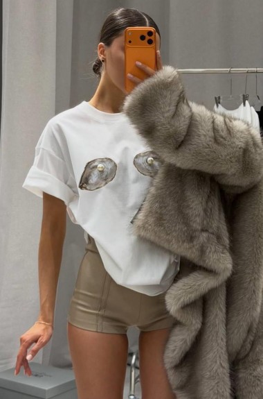 Футболка с устрицами MUS-149A400 Футболка с устрицами MUS-149A400