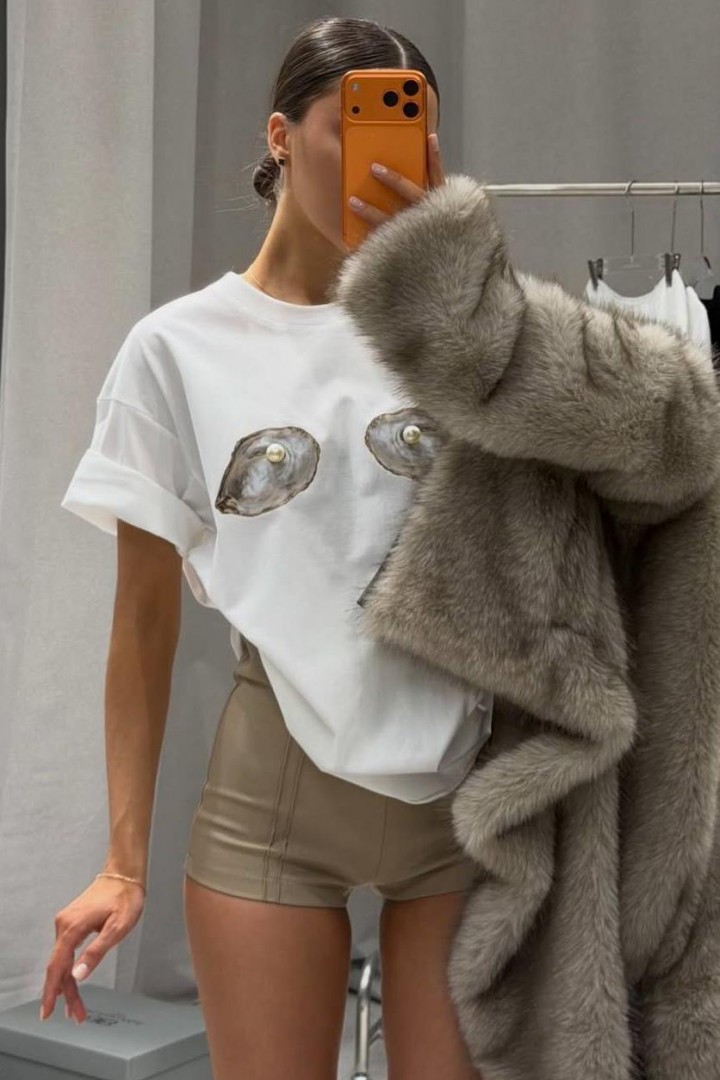 Футболка с устрицами MUS-149A400