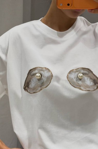 Футболка с устрицами MUS-149A400 Футболка с устрицами MUS-149A400