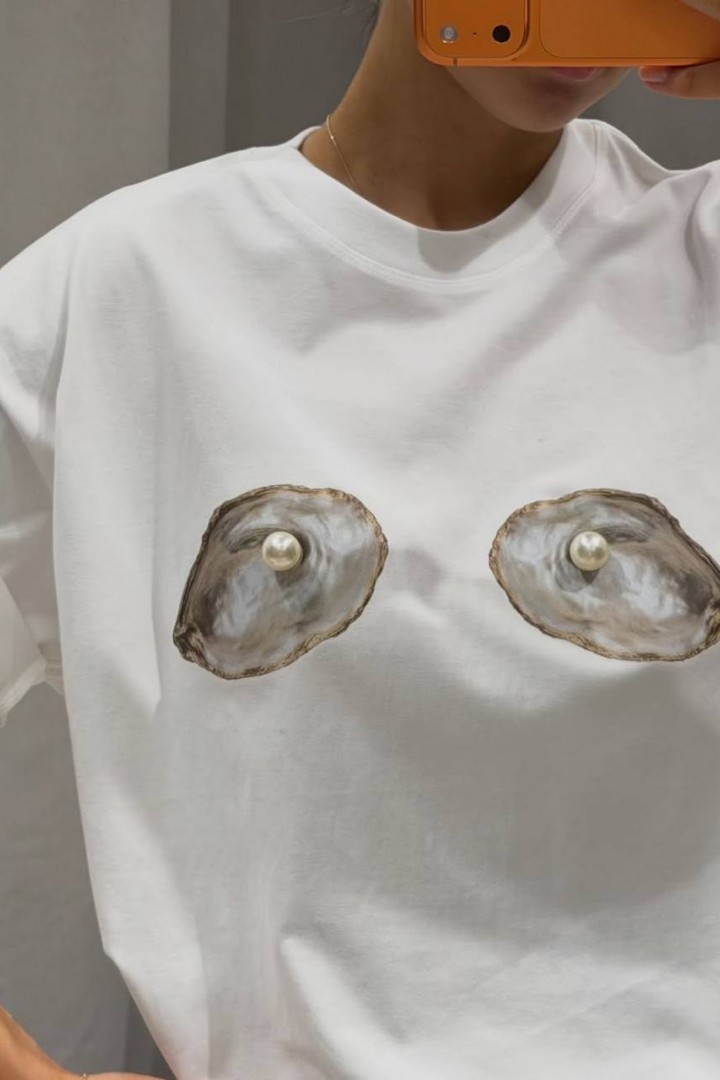 Футболка с устрицами MUS-149A400