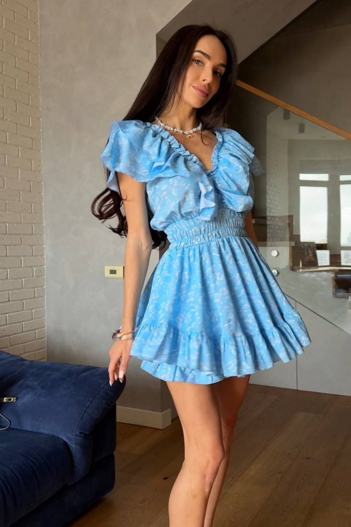 Платье-комбинезон с рюшами STB-050A550