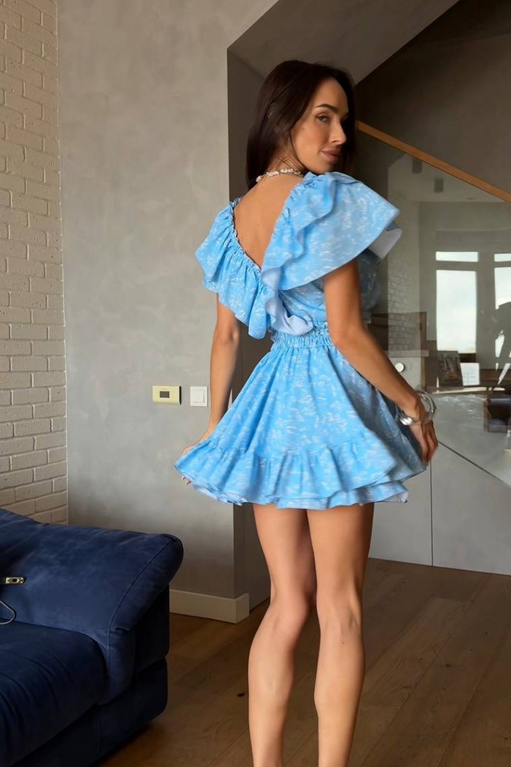 Платье-комбинезон с рюшами STB-050A550