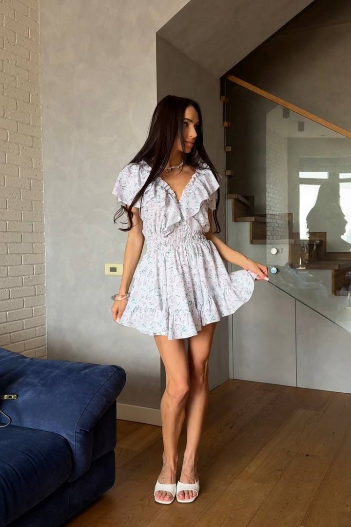 Платье-комбинезон с рюшами STB-050A550