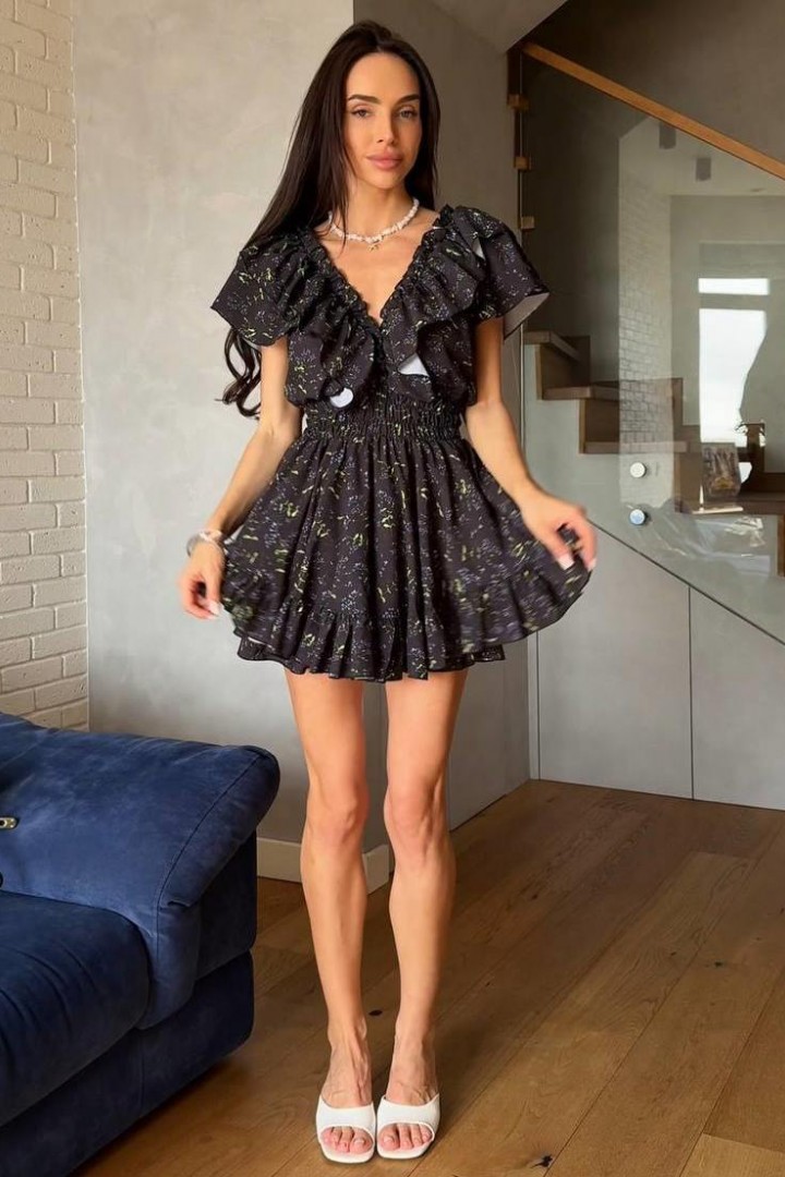 Платье-комбинезон с рюшами STB-050A550