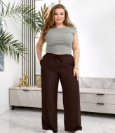 ьняные брюки в свободном стиле TAS-1552A420