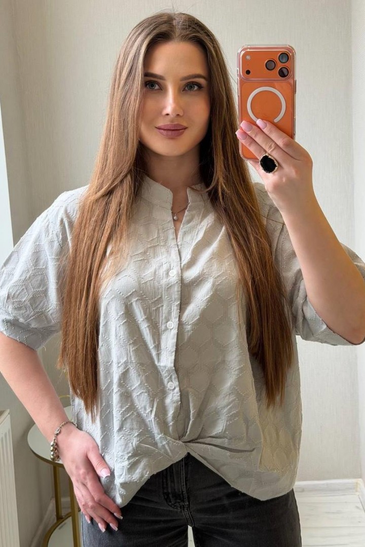 Рубашка с фактурным узором SABI-565A590