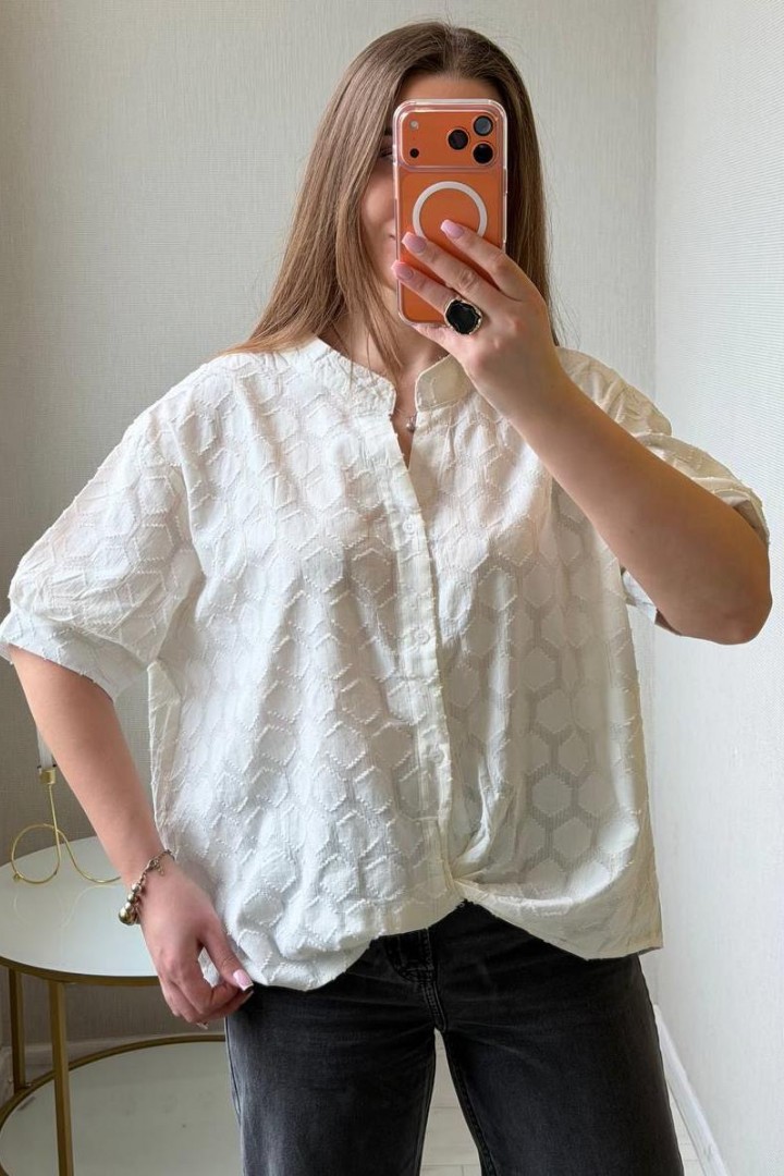 Рубашка с фактурным узором SABI-565A590